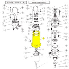 Barnes Housing, Motor, CI, 3/5HP (070715)