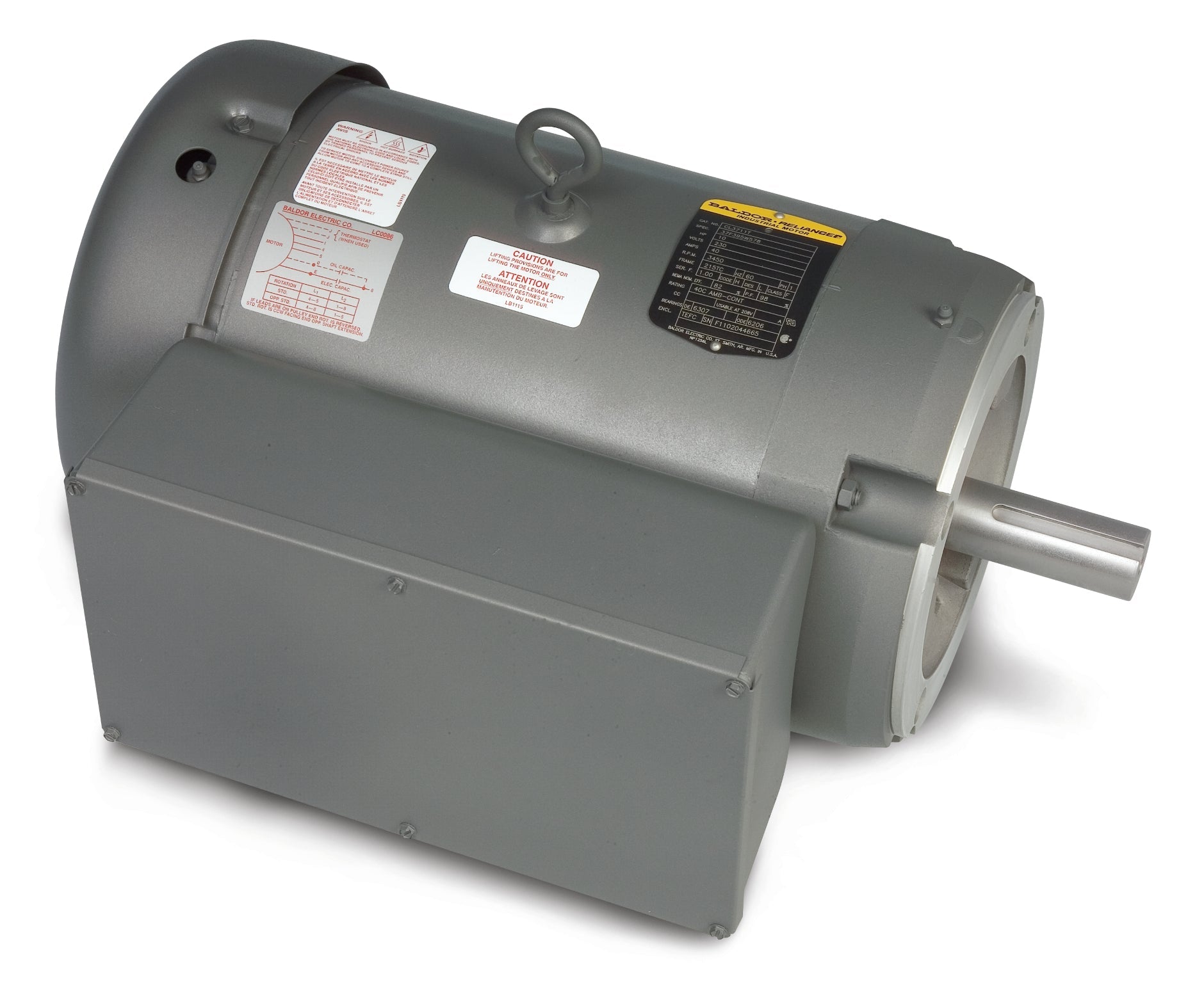 Baldor CL3612TM - 5HP, 1725RPM, 1PH, 60HZ, 184TC, 3646LC, TEFC - Single Phase Enclosed
