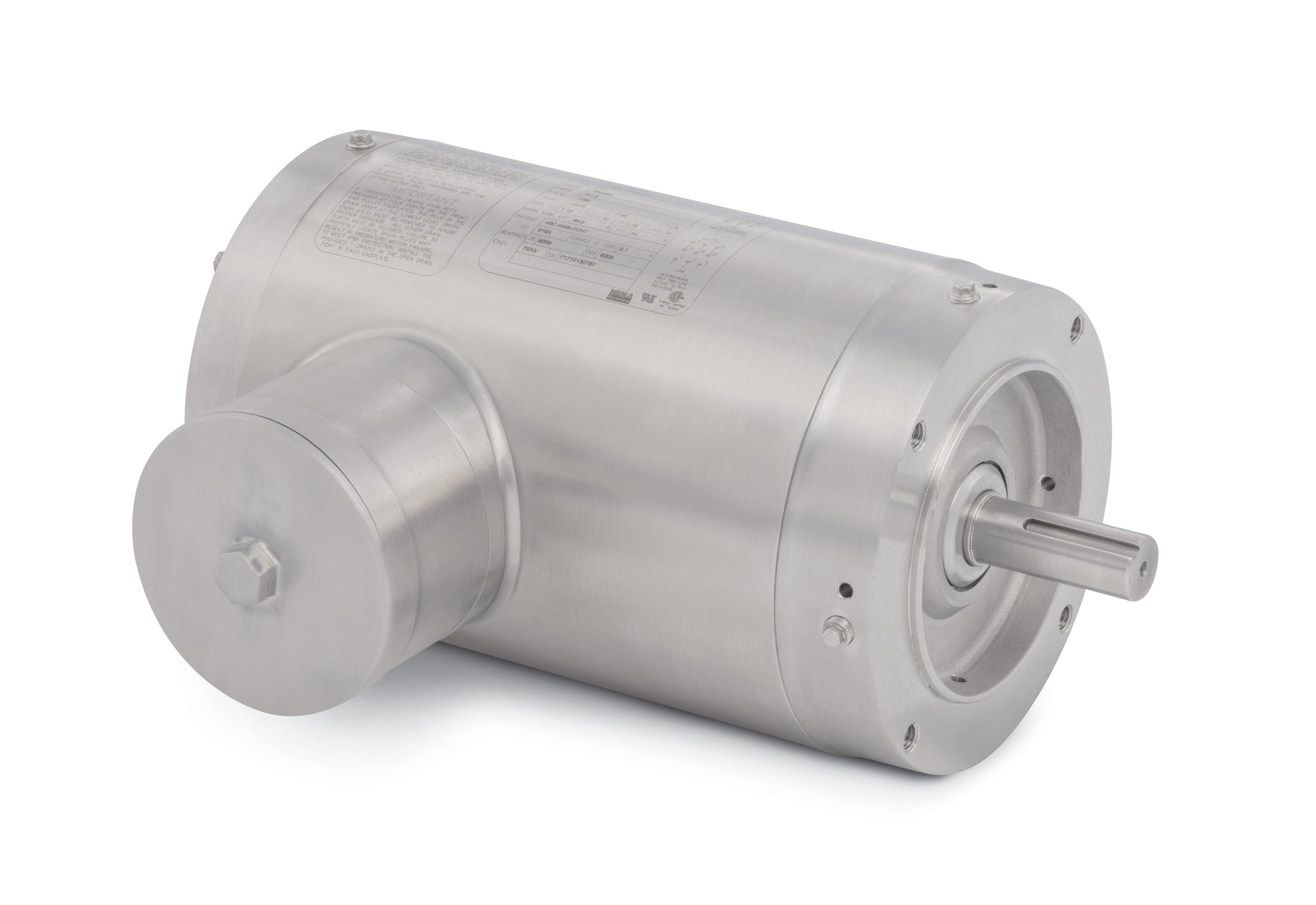 Baldor VFSWDM3545-E - 1HP, 3450RPM, 3PH, 60HZ, 56C, 3520M, TENV, F1, N - Food Safe Stainless Steel Motors