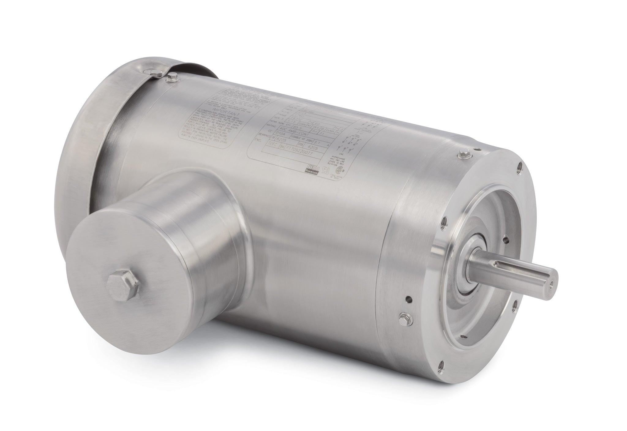 Baldor VFSWDM3558T-E - 2HP, 1760RPM, 3PH, 60HZ, 145TC, 3532M, TEFC, N - Food Safe Stainless Steel Motors