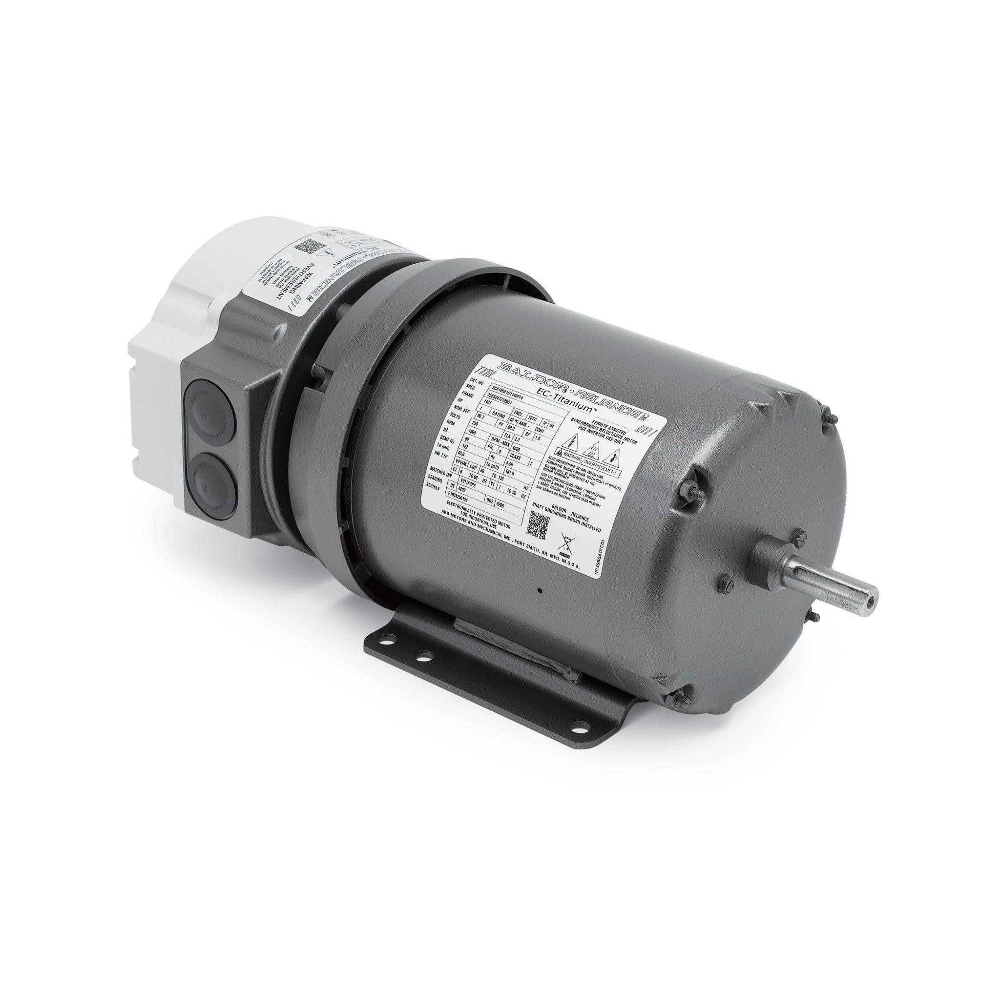 Baldor ECS100A1H1DF4 - 1HP, 1800RPM, 3PH, 60HZ, 143T, 3516B, TEFC, F1 - EC Titanium Motors