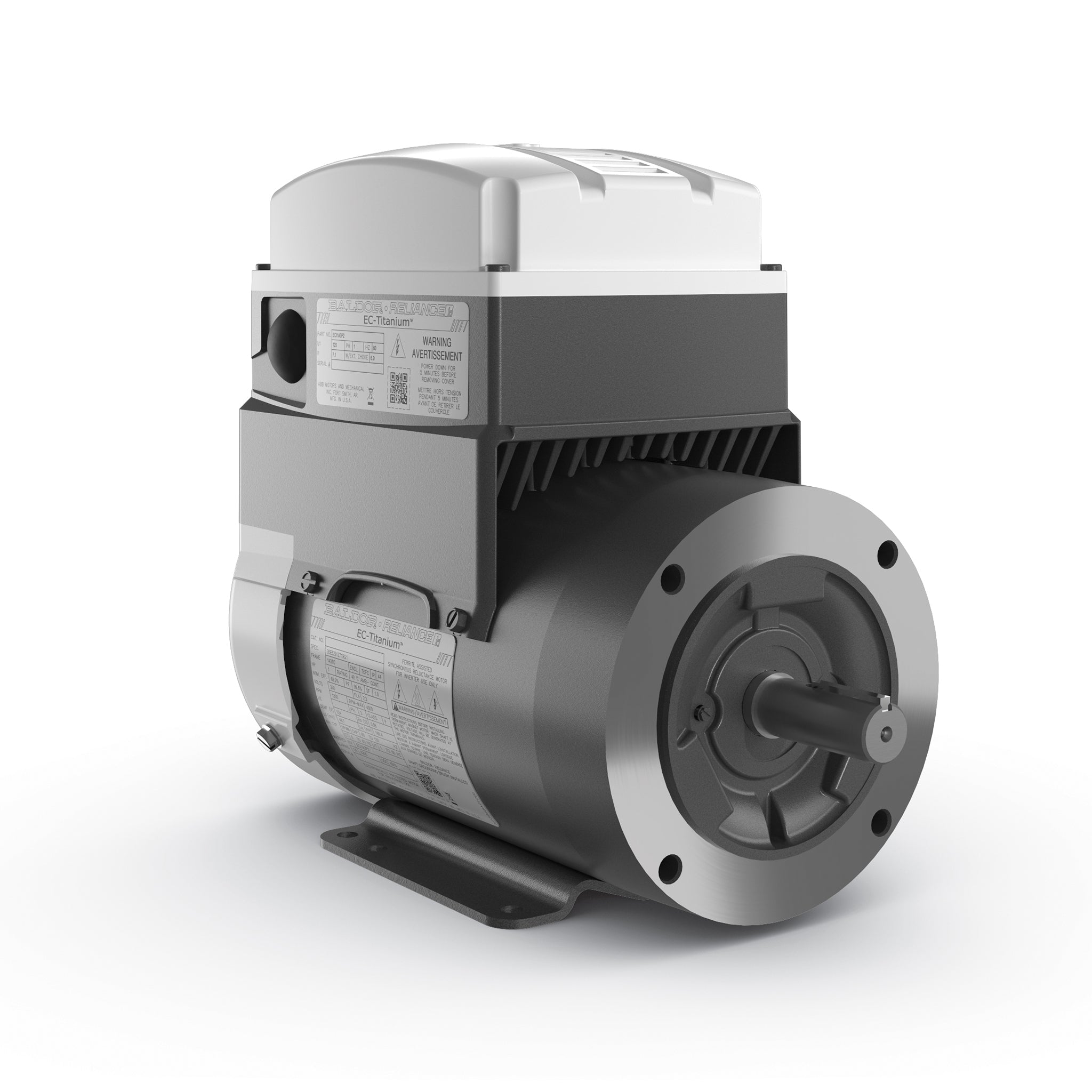 Baldor ECS100T2H1DB4 - 1HP, 1800RPM, 3PH, 60HZ, 143TC, 3516B, TEFC, F1 - EC Titanium Motors