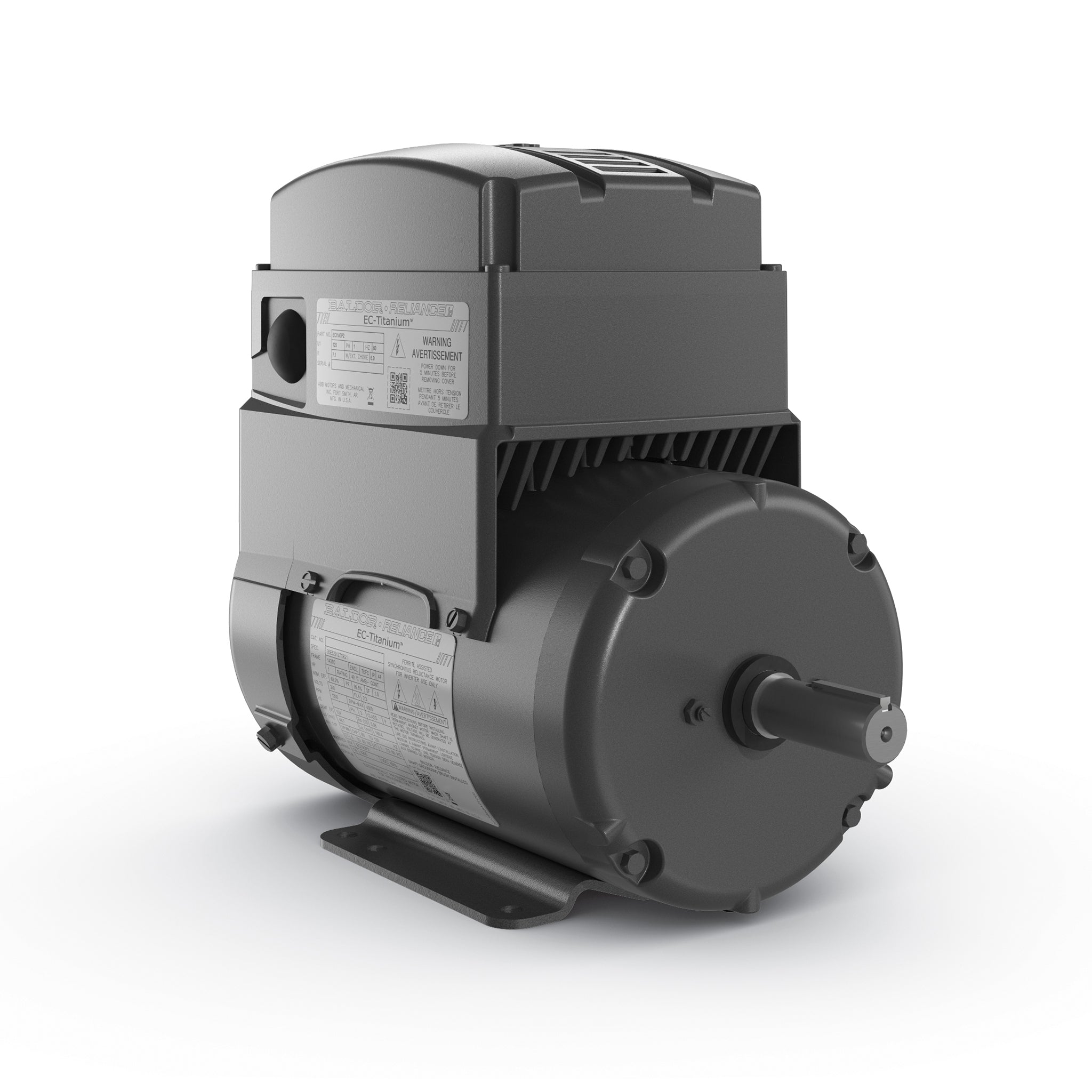 Baldor ECS101T4H3DF4 - 3HP, 1800RPM, 3PH, 60HZ, 145T, 3532B, TEFC, F1 - EC Titanium Motors
