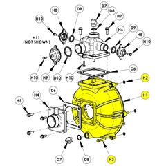 AMT Pump Repair Part Casing SBGRP/ Kit for IPT Models 2MP5AR, 2MP5HR, 2MP7ZR, 2MP9AR, 2MP9HR, 2MP9ZR, 2MP13AR, 2MP13HR & 2MP13ZR (2MPX-001-96)