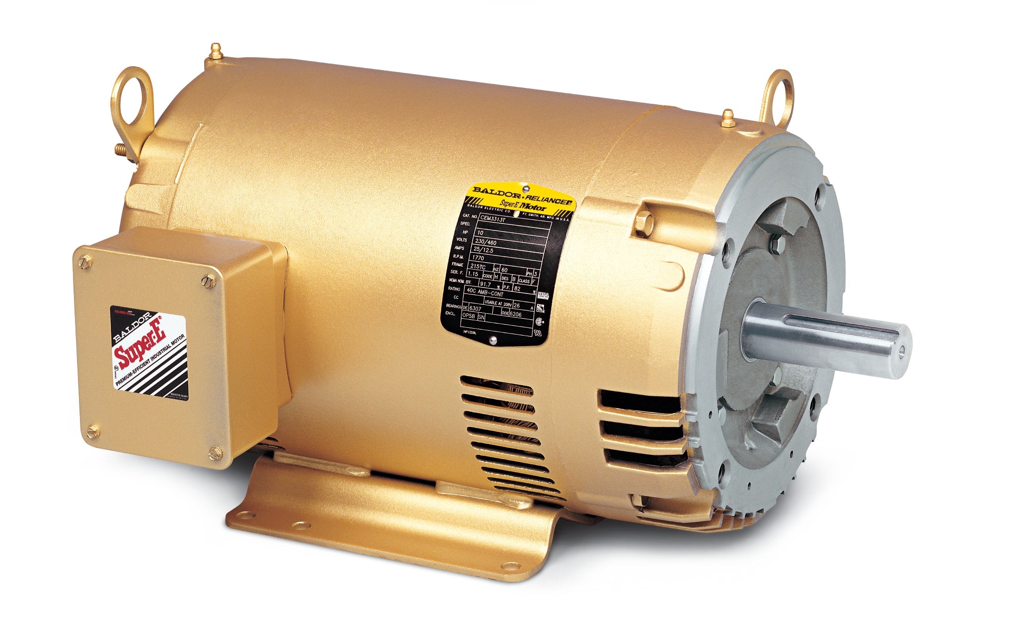 Baldor CEM2513T - 15HP, 1765RPM, 3PH, 60HZ, 254TC, 3948M, OPSB, F - Three Phase Open