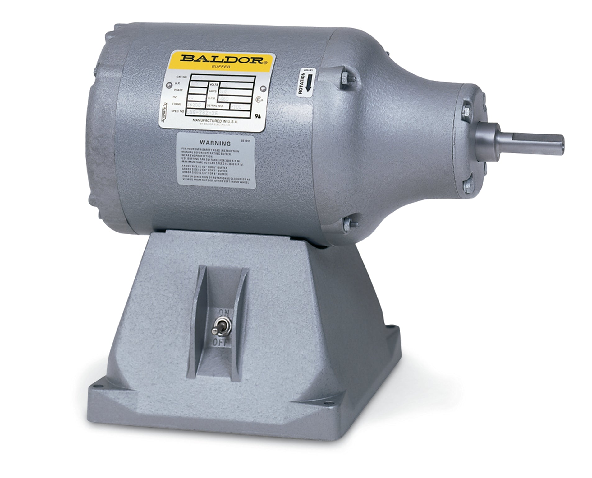 Baldor LPL75 - .75HP, 3600RPM, 1PH, 60HZ, 3524C, DENTAL LATH - Buffers