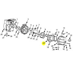 AMT Pump Repair Part Volute Polypro for 3824-99, 3825-99 & 382A-99 (3827-151-00)