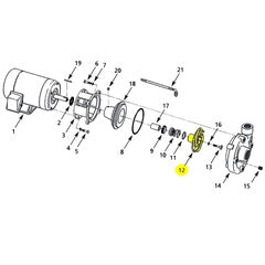 AMT Pump Repair Part Impeller XSS 10HP (4261-013-00)