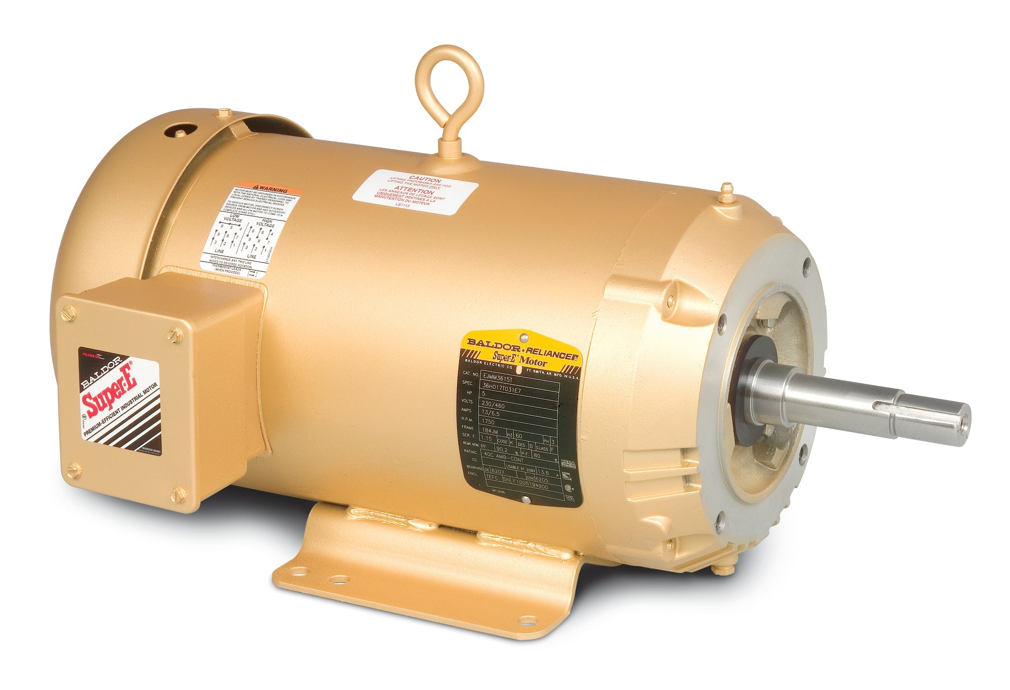 Baldor VEJMM3211T-8 - 3HP, 1760RPM, 3PH, 60HZ, 182JM, 3632M, ODTF, F1 - JM,JP,WCP Close Coupled Motors