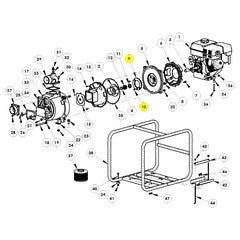 Pump Repair Kit Wearplate and Screw Kit for 3" Trash Pump Adapter (2182-004-90)