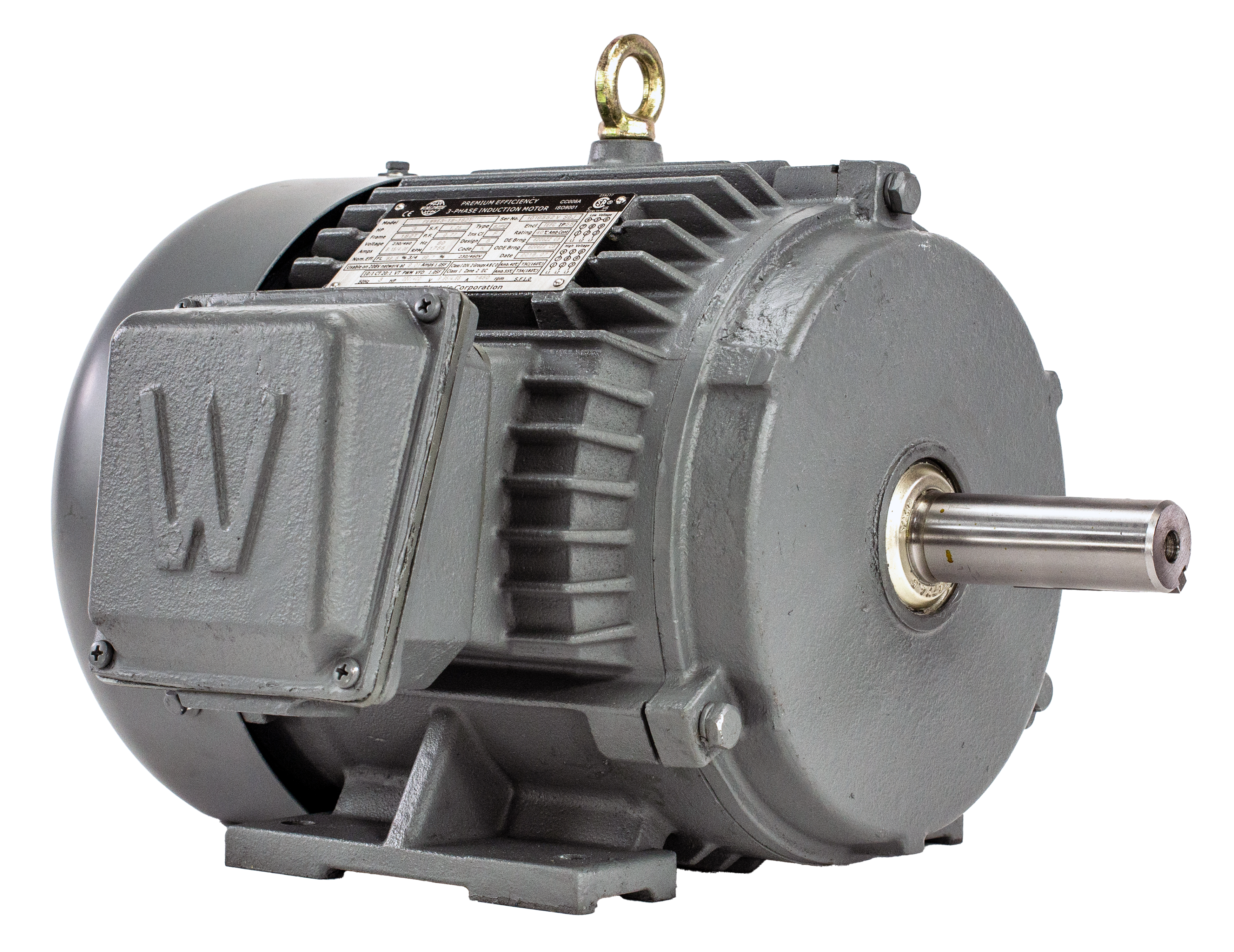 Grain Dryer / Centrifugal Fan Motor, 40 HP, 1800 RPM, 230/460V, 324TZ Frame, Rigid Base