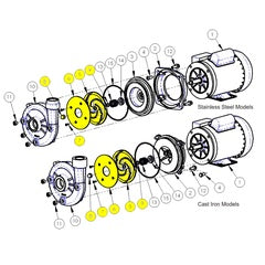 AMT Pumps Impeller Kit 502-503 Straight Centrifugal Series (5020-010-98)