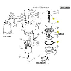 Barnes Seal Kit for .4HP & .5HP Submersible Sewage Ejector Pump (085202)