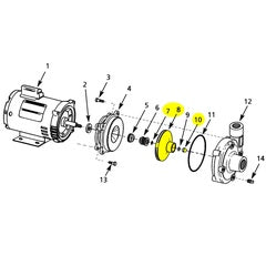 AMT Pumps Repair Part Impeller XSS.87HP 12V (4891-012-98)