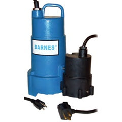 Barnes Submersible Effluent Sump Pump 1/3 HP, 120 V, 1.5" Discharge (SP33D)