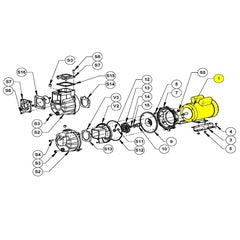 AMT Motor 1 HP 3 PH 208-230/460/190/380 V (1627-309-00)
