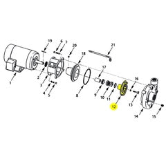AMT Pump Repair Part Impeller 7.5HP (4240-013-00)