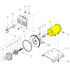 Barnes Motor 7.5HP, 3500, TRI-V, ODP (028496)