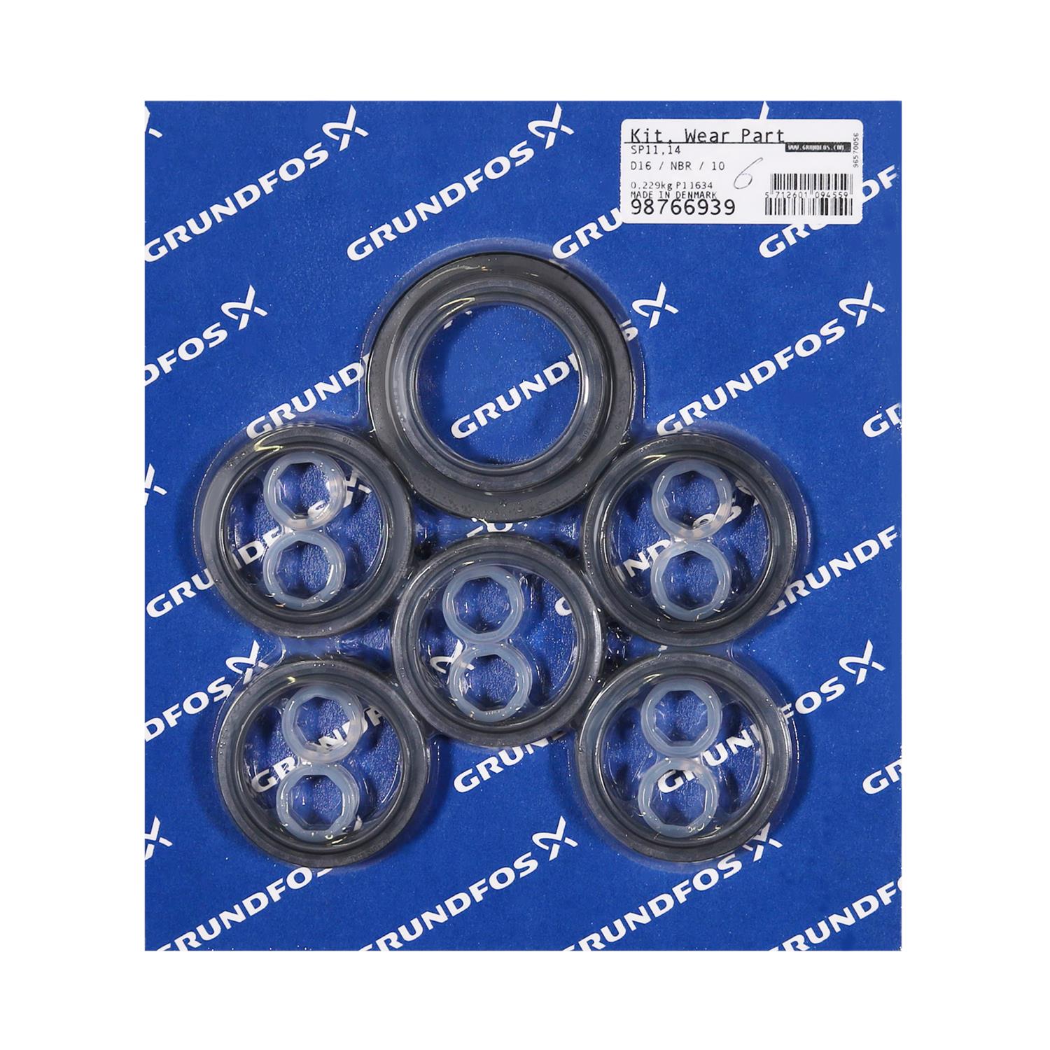 Grundfos 98766939 - Kit | Wear Part D16 / NBR / 10