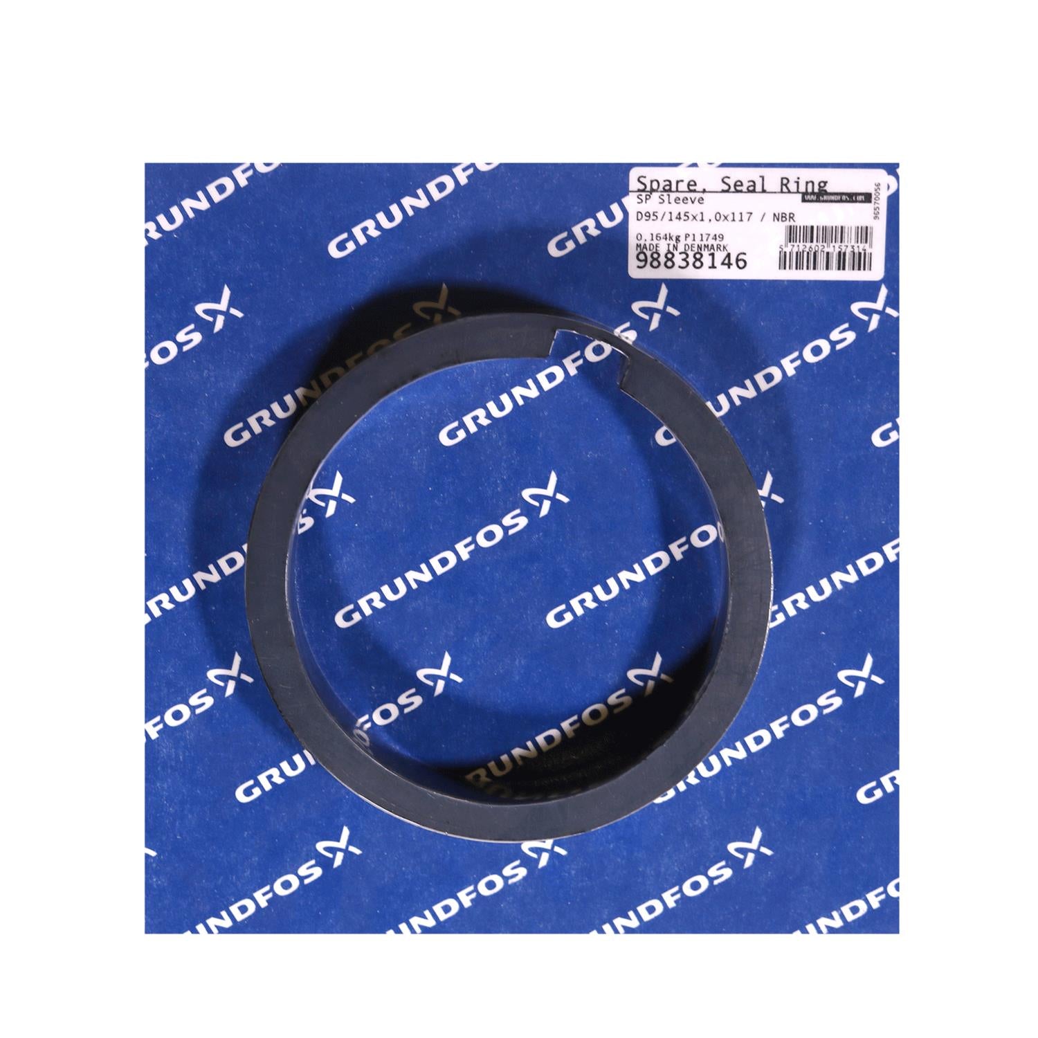 Grundfos 98838146 - Spare Seal Ring D95/145x1,0x117 / NBR | Submersible | Borehole | Vertical | High Head
