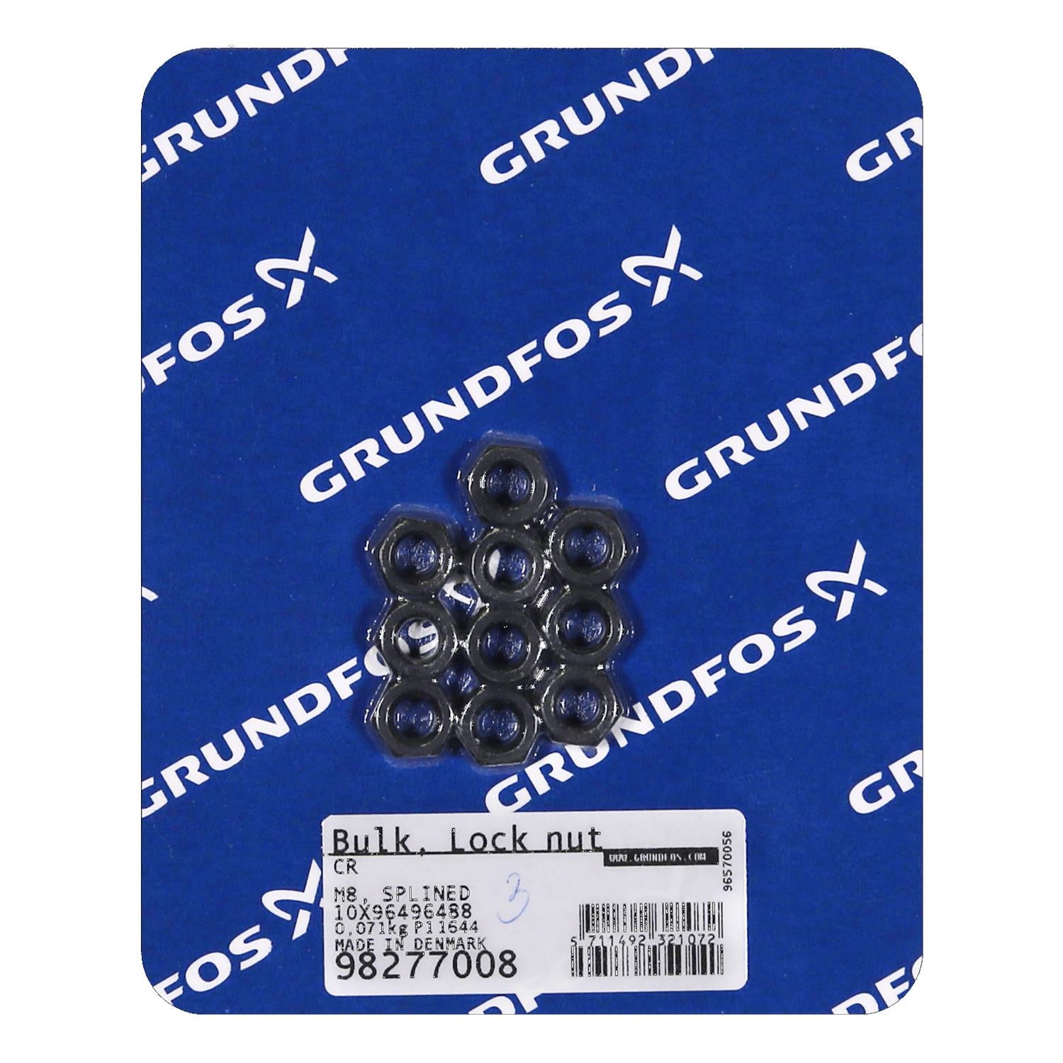 Grundfos 98277008 - Bulk, Lock nut M8, SPLINED