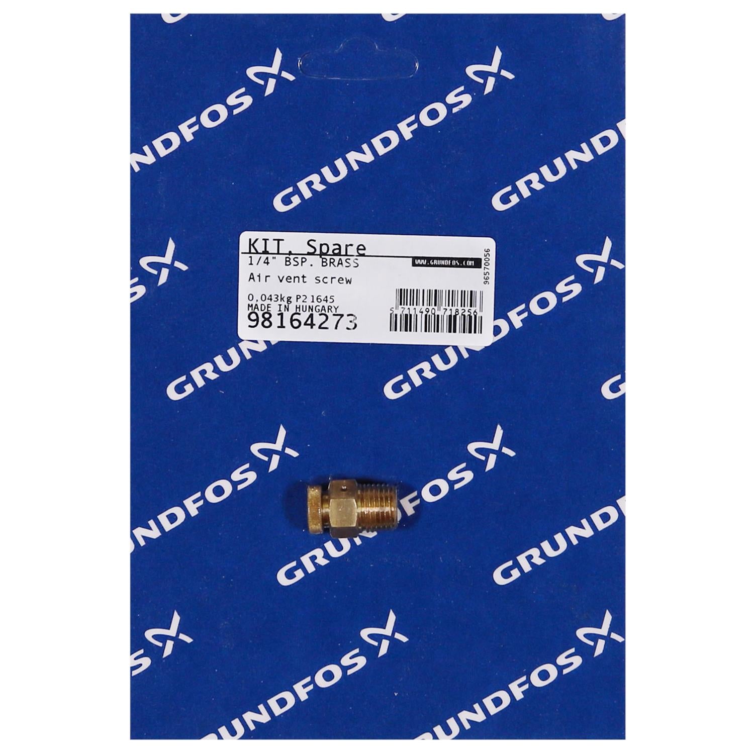 Grundfos 98164273 - Kit | Spare Air vent Screw | Vertical | Multistage | Centrifugal