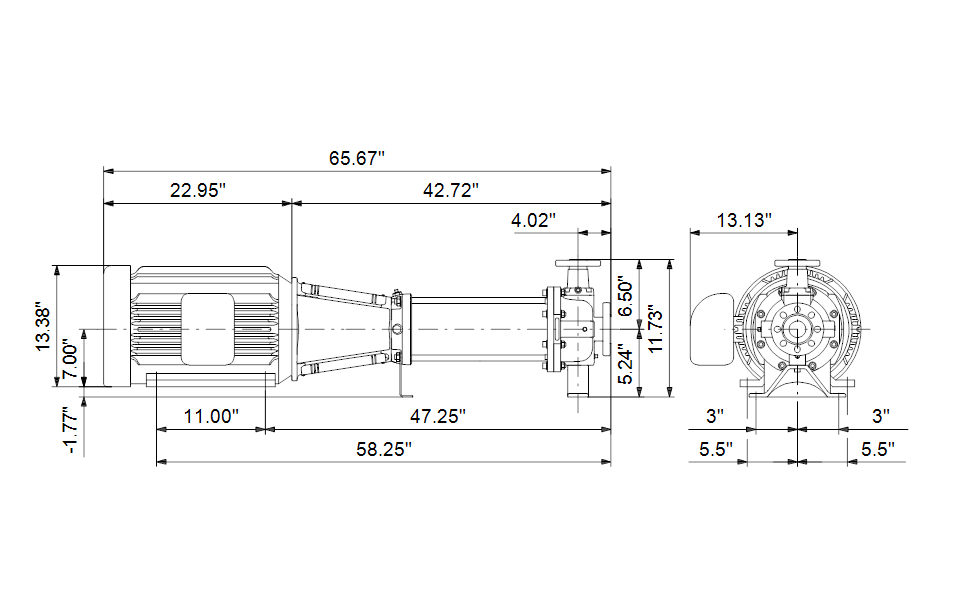 Grundfos 97740334 - CRN 32-7 H-GB-A-E-HQQE | Horizontal | End Suction