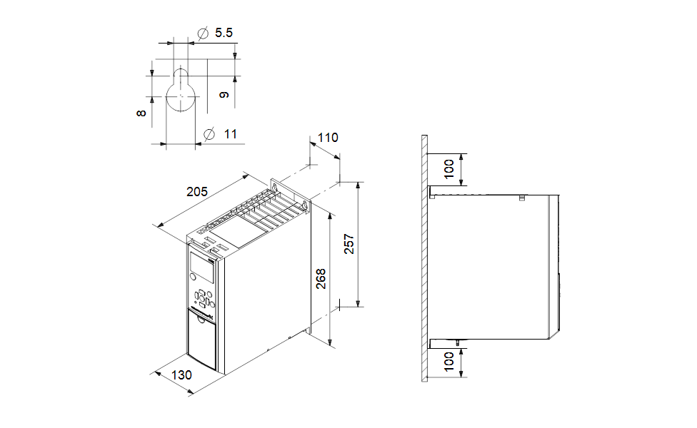 Grundfos 99616827 - CUE 3X525-600V IP20 0,75KW | Pump Controller | Frequency Converter | Wall Mounted
