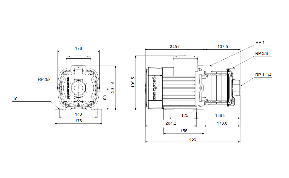 Grundfos 98703387 - CM 5-4 A-R-A-E-AQQE J-A-A-N | Multistage | Centrifugal | Horizontal