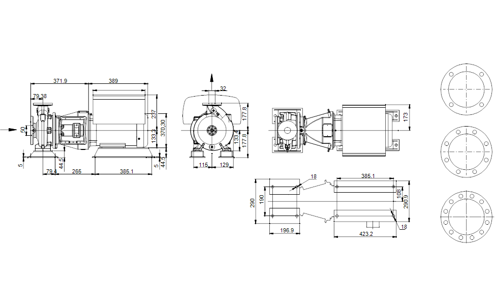 Grundfos 92613810 - NBSE 012-070/6.42 AASG7SDESDAQFMCB | SelfPriming | Centrifugal | Horizontal