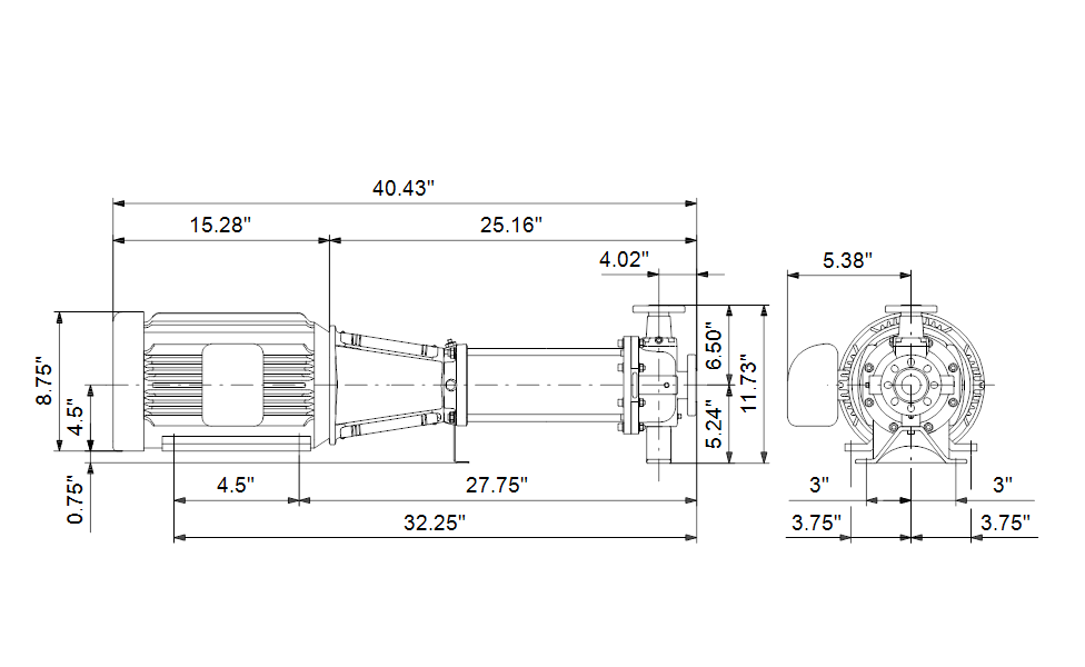 Grundfos 97738943 - CRN 32-1 H-GA-A-V-HQQV | Horizontal | End Suction