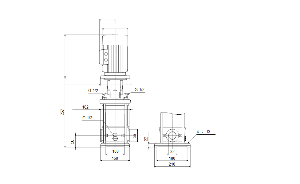 Grundfos 98160052 - CRI 1S-3 A-CA-A-E-HQQE | Vertical | Multistage | Centrifugal