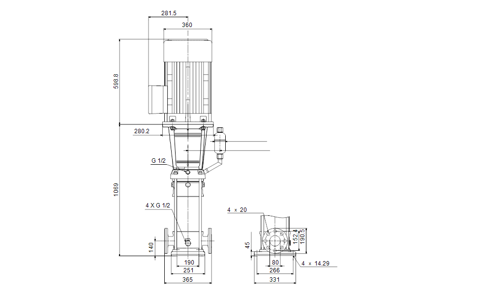 Grundfos 92609415 - CR 45-4-2 F-G-A-E-HQQE | Vertical | Multistage | Centrifugal
