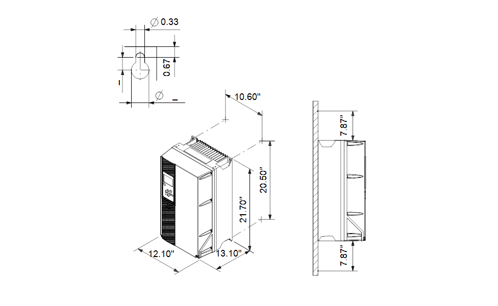 Grundfos 99616647 - CUE 3X200-240V IP20 22KW | Pump Controller | Frequency Converter | Wall Mounted