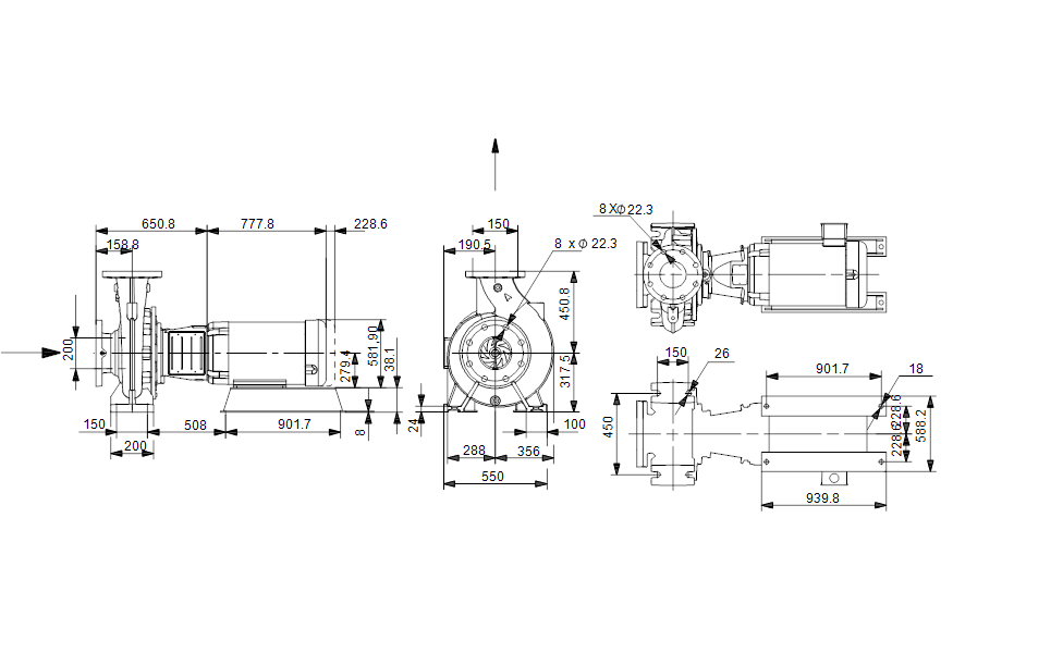 Grundfos 92560088 - NBS 060-150/14.80 AASG6S5ESBQQE3Y4 | SelfPriming | Centrifugal | Horizontal