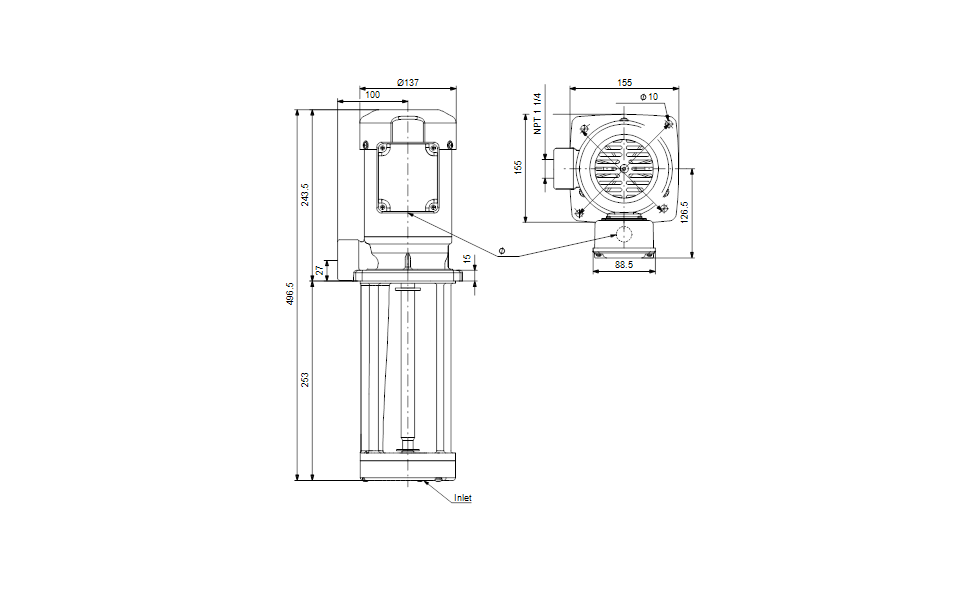 Grundfos 97770054 - MTA 120-250 A-WB-A-B | Multistage | Tank Mounted | Centrifugal | Immersible