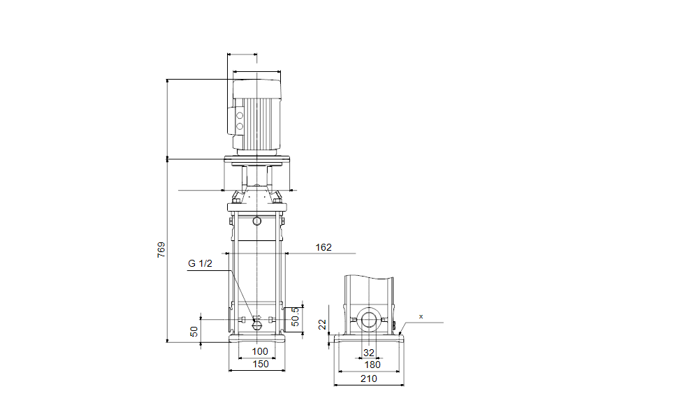 Grundfos 92667448 - CRN 5-15 A-CX-T-V-PQQV | Vertical | Multistage | Centrifugal