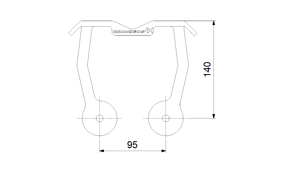 Grundfos 96825119 - Guide Rail Holder