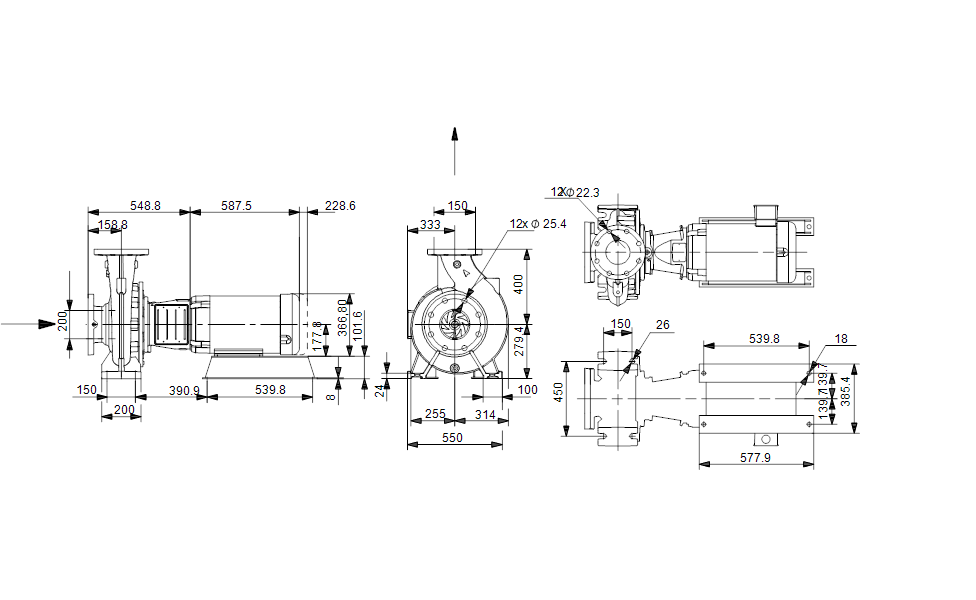 Grundfos 92560417 - NBS 060-135/10.75 AASG7SAESDQQEOY6 | SelfPriming | Centrifugal | Horizontal