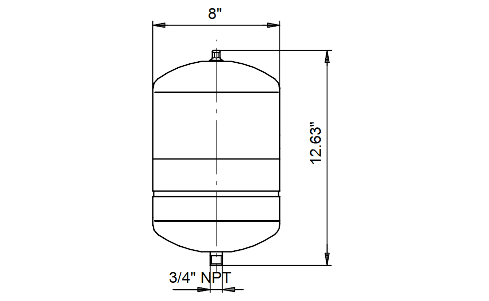 Grundfos 91121984 - 2.0 gal Diaphragm Tank | Digital Input | Alarm | Monitoring
