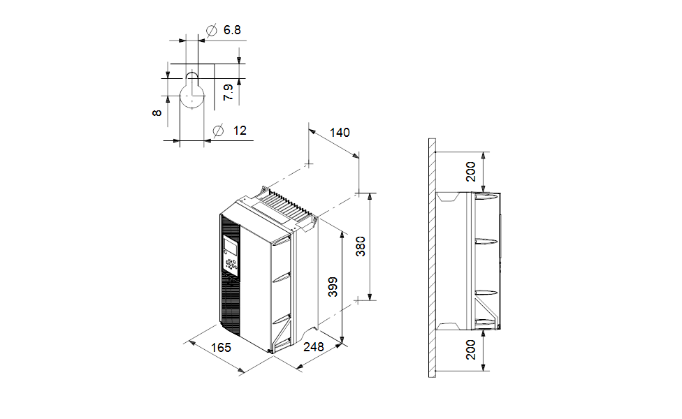 Grundfos 99616643 - CUE 3X200-240V IP20 7,5KW | Pump Controller | Frequency Converter | Wall Mounted