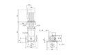 Grundfos 99064125 - CR 15-12 A-GJ-A-E-HQQE | Multistage | Centrifugal | Vertical | Inline
