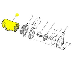 AMT Pump Repair Part 0.75HP 1PH 115/230VAC ODP 56J Jet Motor (1626-010-00)