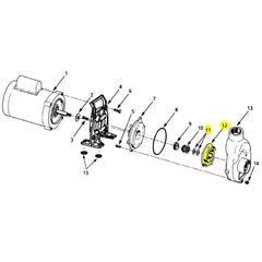 AMT Pump Repair Part 3880 Impeller E 2HP (3880-014-97)