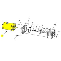 AMT Pump Repair Part 0.50HP 1PH 115/230VAC ODP 56J Jet Motor (1626-009-00)