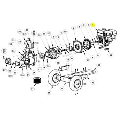 AMT Pump Repair Part HONDA GX390PA2 1"-14 THD SHAFT RECOIL START (1639-033-00)