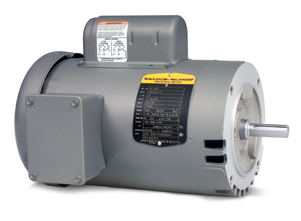 Baldor VL1321T - 1.5HP, 1730RPM, 1PH, 60HZ, 145TC, 3536L, OPEN - Single Phase Open
