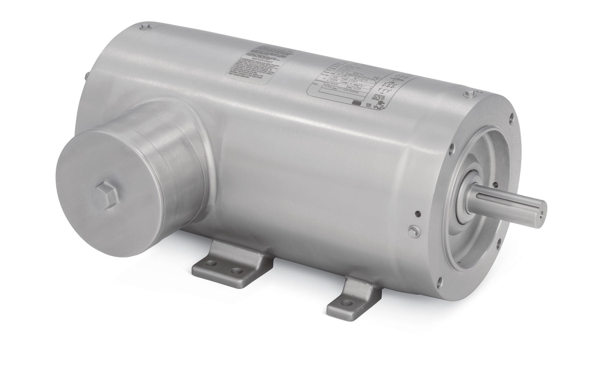 Baldor CFSWDNM3554T-E - 1.5HP, 1765RPM, 3PH, 60HZ, 145TC, 3540M, TENV - Food Safe Stainless Steel Motors