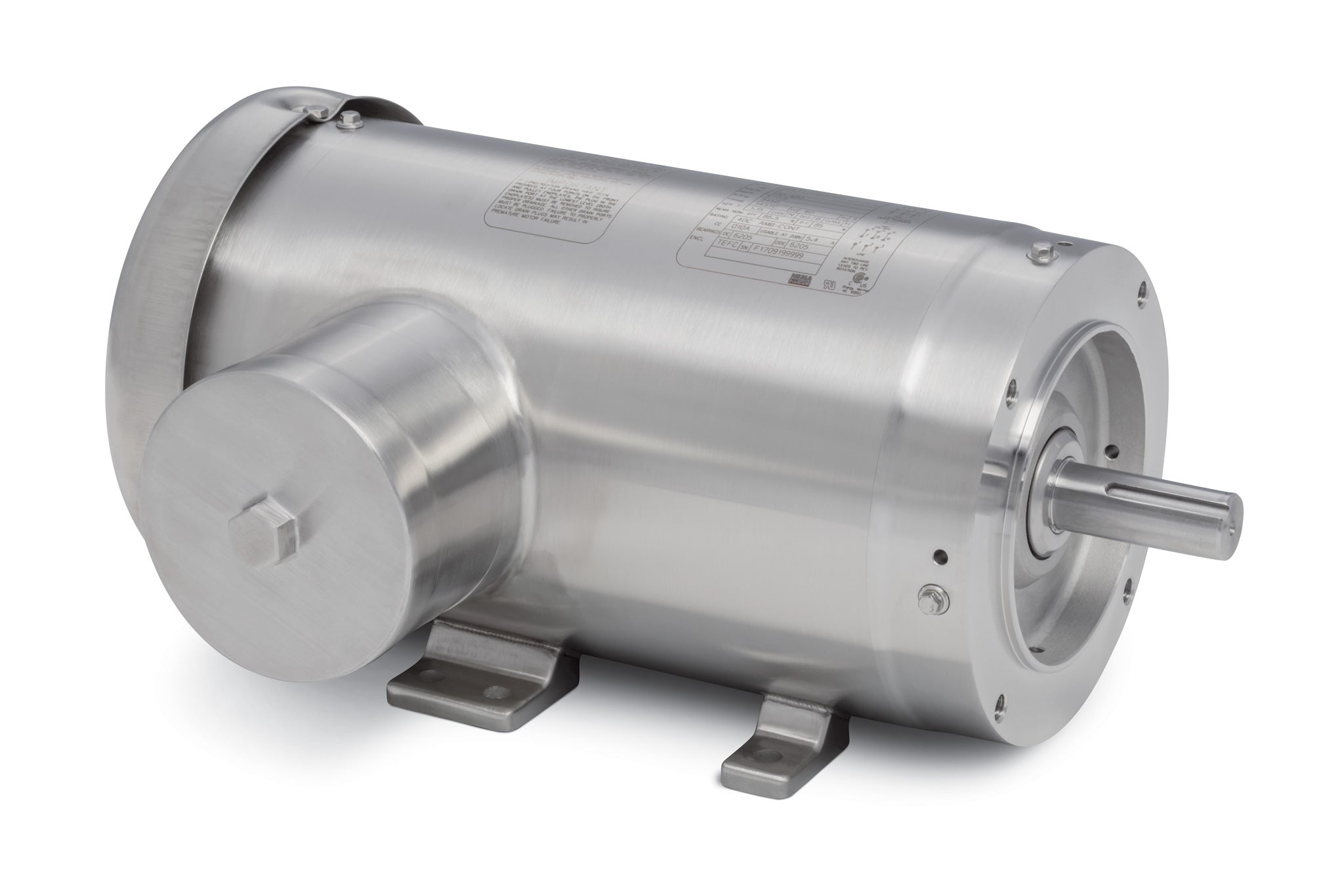 Baldor CFSWDM3554T-5E - 1.5HP, 1770RPM, 3PH, 60HZ, 145TC, 3526M, TEFC - Food Safe Stainless Steel Motors