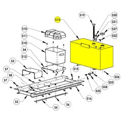 AMT Fuel tank 16 GAL. with straps - Aluminum (5580-171-00)